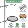 Campfire Grill, Heavy Duty Steel Grate with Bakelite Handle, Portable Over Fire Camp Grill, Campfire Cooking Equipment for Outdoor Open Flame Cooking - 3 of 4