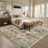 COZONY Washable Vintage Boho Area Rug, Stain Resistant Non-Slip Floral Carpet for Living Room Dining Room Bedroom - 3 of 4