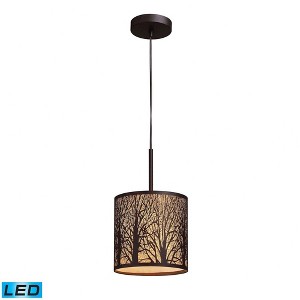 Elk Home Woodland Sunrise 1 - Light Pendant in  Aged Bronze - 1 of 1