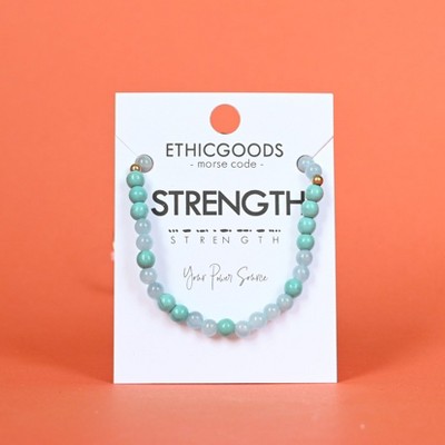 ETHIC GOODS Girl's 4mm Morse Code Bracelet MINI [STRENGTH] - image 3