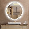 Bathroom Mirror with Lights Round LED Bathroom Vanity Mirror with Stepless Dimming Function And Anti-Fog,Wall Mounted Mirror-The Pop Home - 3 of 4