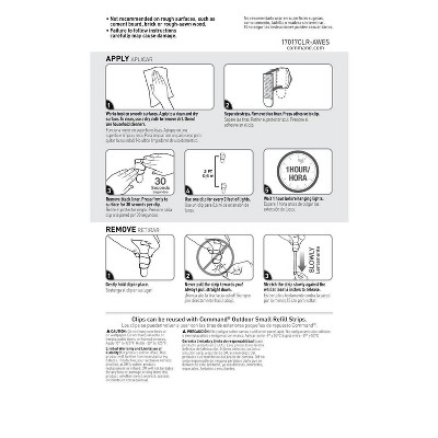 Clear Outdoor Light Clips with Adhesive Strips, 30-Pack