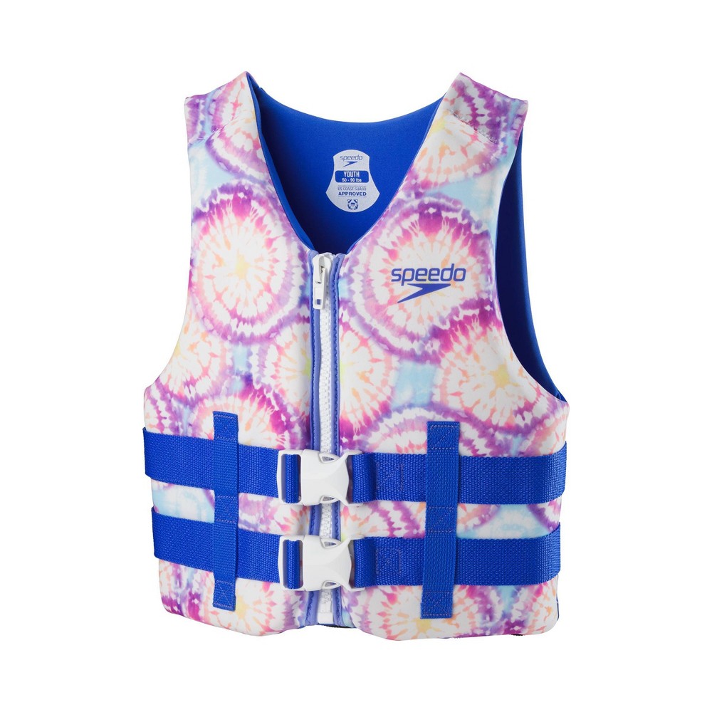 Speedo Youth Life Jacket Vest - Lilac Tie-Dye