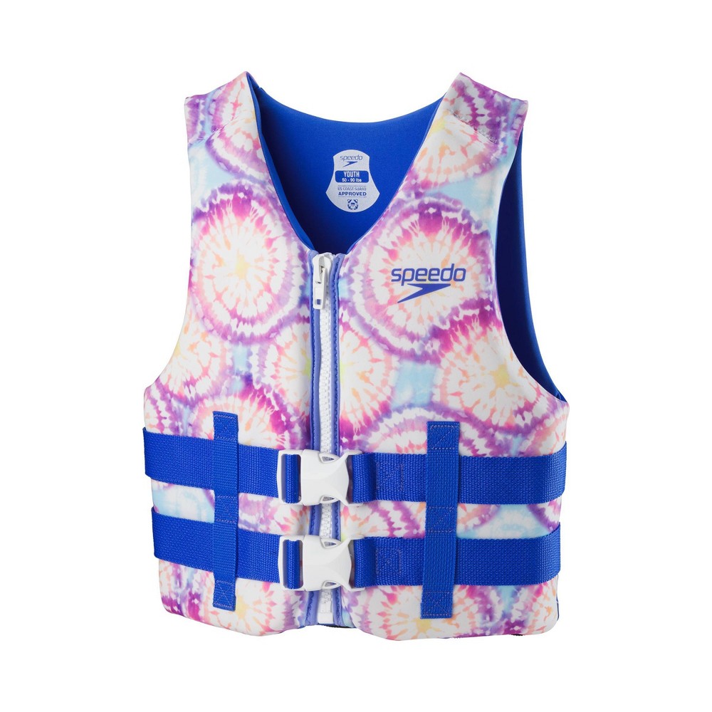 Youth 50-90 Lbs Speedo Youth Life Jacket Vest - Lilac Tie-Dye( Case of 2 pcs) 