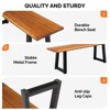 Karl Home | Patio Poplar Wooden Bench - 4 of 4