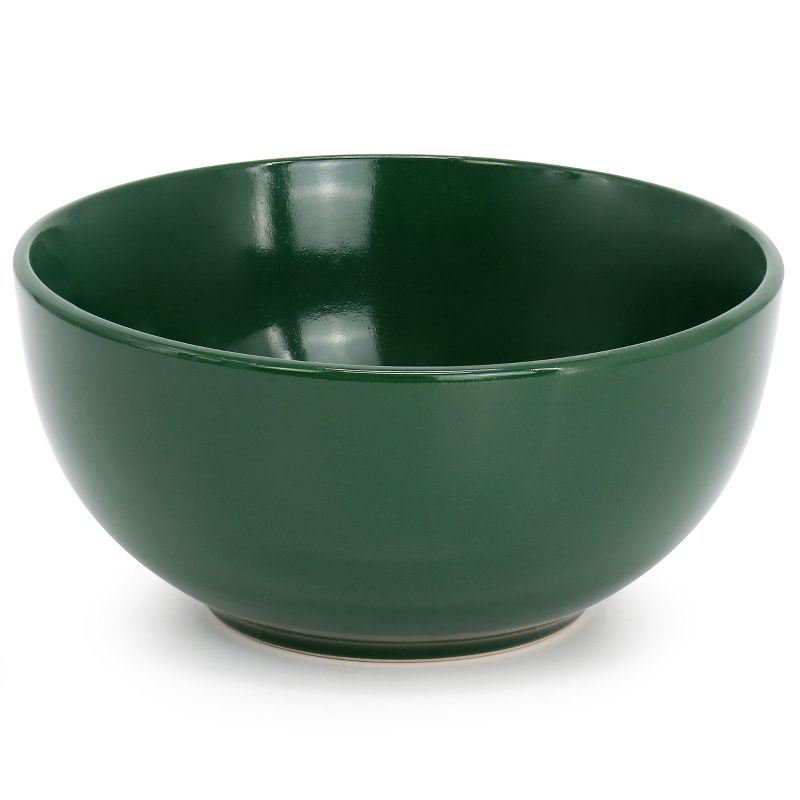 Gibson Simply Essential Display 6 Piece 6 Inch 24oz Stoneware Cereal Bowl Set in Hunter Green, 2 of 6