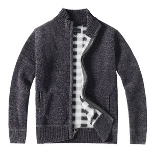 Gioberti Boy's Knitted Chenille Cardigan Sweater with Flannel Lining - 1 of 4