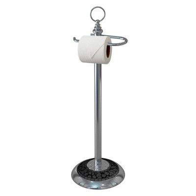 DW Straight 5 Chrome, Freestanding Toilet Paper Holder in Polished Chrome