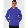 Lars Amadeus Men's Pullover Solid Long Sleeves Hooded Sweatshirts with Pocket - image 2 of 4