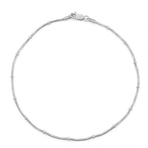 Silver Snake Chain Anklet