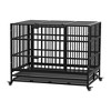 Dog Crate Furniture, Large Wooden Kennel with Wheels for Indoor Use - 4 of 4
