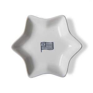 tagltd Flag Star Shape Dish Small 4th of July Patriotic Dinnerware Snack Serving Plate - 1 of 2