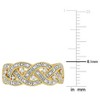 EVERLY JEWELRY | Yellow Plated Sterling Silver 1/8 CT TW Diamond Fashion Ring - 4 of 4