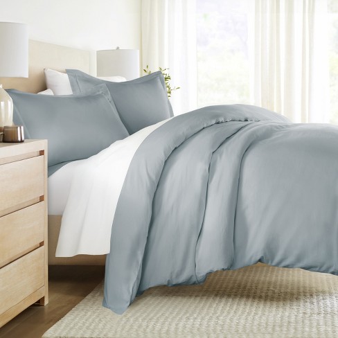 3 Piece Brushed Cotton Duvet Cover Set - Washed for Extra Softness - 100% Long Staple Sateen Weave Cotton - Becky Cameron - image 1 of 4