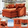 EHMKNP  40''W Comfy Cloud Sofa Armchair - Corduroy Oversized Chair & Ottoman Set, Plush Upholstery & Extra Deep Seat for Small Apartment Living Rooms - 2 of 4