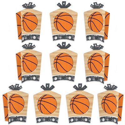 Big Dot of Happiness Nothin' but Net - Basketball - Table Decorations - Baby Shower or Birthday Party Fold and Flare Centerpieces - 10 Count