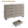 Garvee 8 Dresser for Bedroom, 55" Wide Dresser, Freestanding Horizontal Drawer with Storage, Wooden Closet Chest Storage for Bedroom - 2 of 4