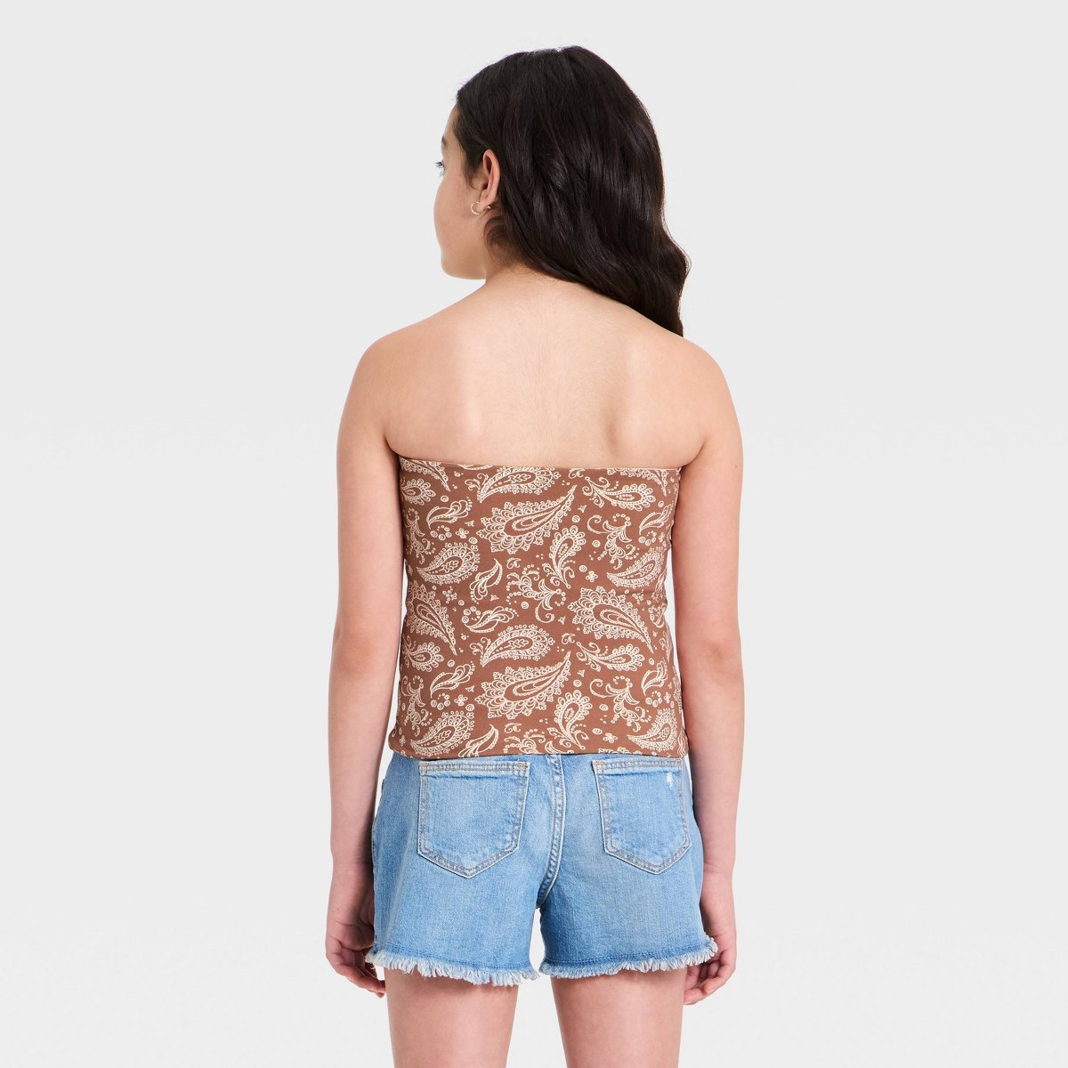 Детские Art Class Girls' Reversible Tube Top - art class™ Light Pink/Brown S — фото 2