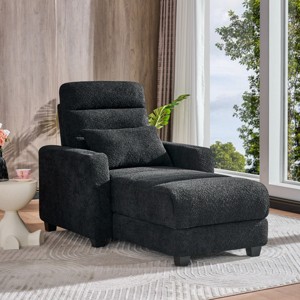 Electric Recliner Lounge Chair, Power Armchair with Adjustable Backrest, Wireless Charging and Cup Holder for Living Room, Apartment - Koiai - 1 of 4