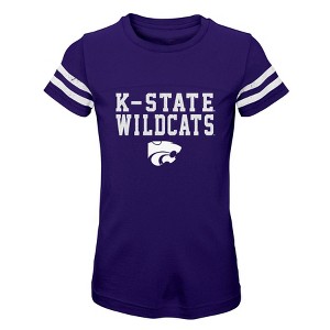 NCAA Kansas State Wildcats Girls' Striped T-Shirt - 1 of 1