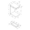 Monarch Specialties Accent Table C-Shaped End Side Snack Storage Drawer Living Room Bedroom Laminate Brown Contemporary Modern - 4 of 4