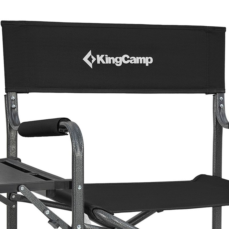 KingCamp Compact Camping Folding Chair with Side Table and Storage Pocket, 3 of 9