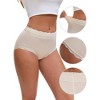 INSPIRE CHIC Women's High Waisted Lace Trim Briefs Cotton Full Coverage Underwear Panties - 3 of 4