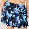 Calypsa Women's Plus Size High Waisted Chlorine Resistant Flowy Swim Skirt With Attached Shorts - 2 of 4