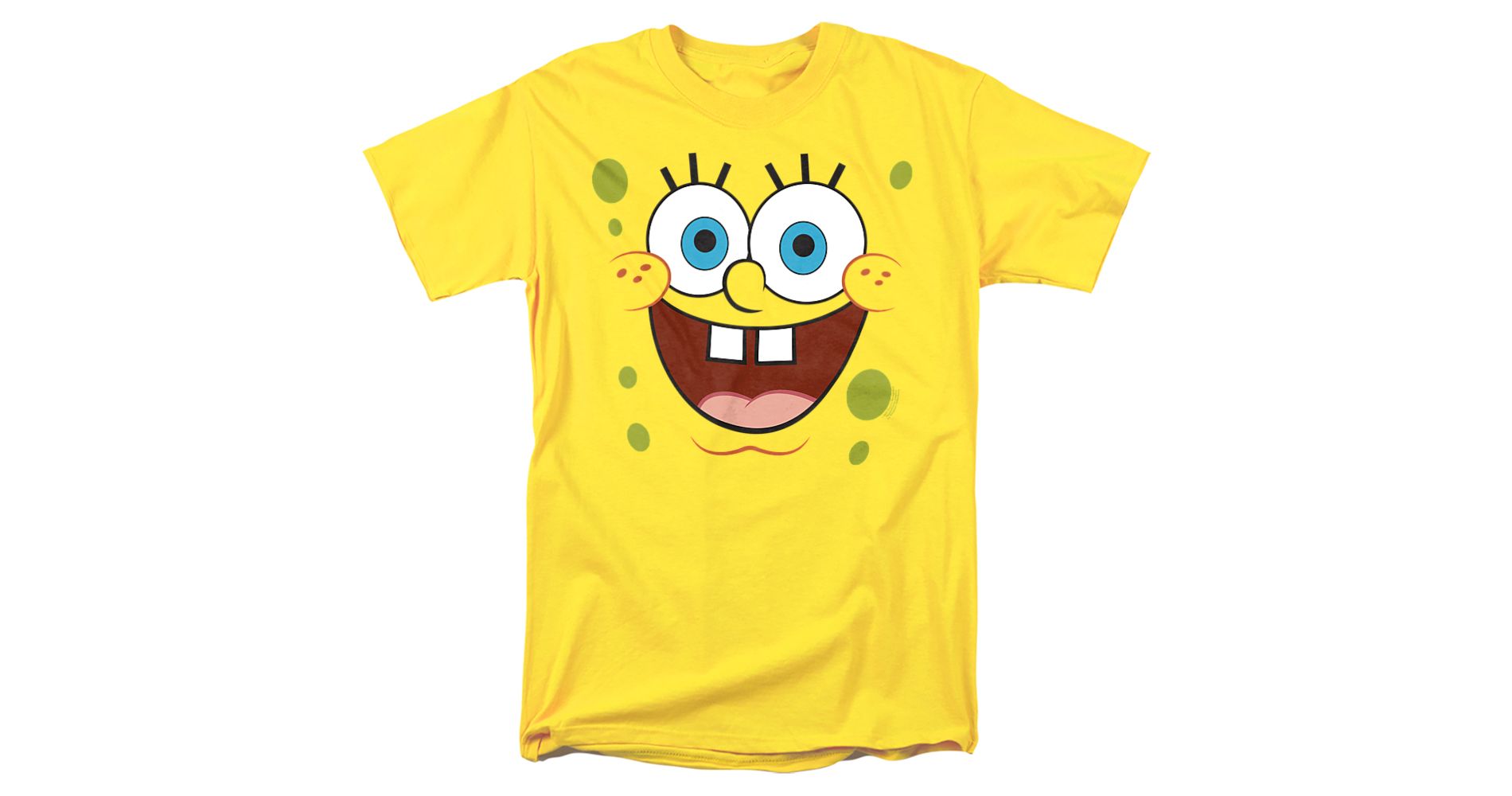 Spongebob Spongebob Squarepants Spongebob Goofy Smile Yellow Adult T-Shirt Yellow Medium
