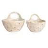 Storied Home Set of 2 Cream Reactive Glaze Stoneware Colanders - 4 of 4