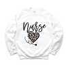 Simply Sage Market Women's Graphic Sweatshirt Leopard Nurse Heart - 2 of 4