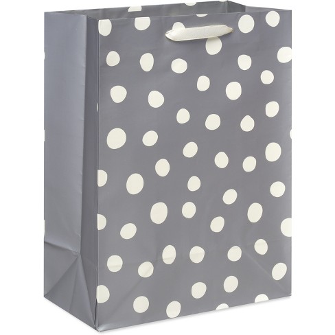 Small Hotstamp Dots And Star Gift Bag Gray - Spritz™ : Target