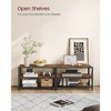 VASAGLE TV Stand Industrial Entertainment Center, Modern TV Stand for TVs up to 65/75 Inches Console with Open Storage Shelves - 3 of 4