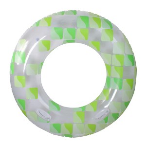Pool Central Inflatable Geometric Inner Tube Swimming Pool Ring - 47" - Green - 1 of 4