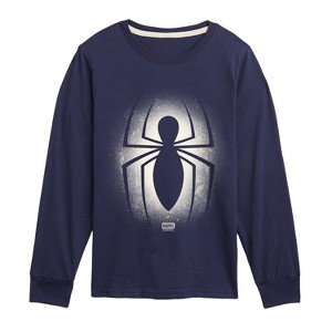 Boys' - Marvel - Spider-Man Logo Graffiti Long Sleeve Graphic T-Shirt - 1 of 3