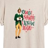 Women's - ELF - Christmas Omg I Know Him Oversized Graphic T-Shirt - image 2 of 4