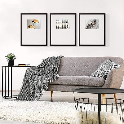 Sleek Black Acrylic 8"x10" Floating Gallery Frame Set