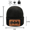 Beanie for Kids and Adults Winter Hat – Beanie with Batman Leather Patch Licensed (One Size) - 2 of 4