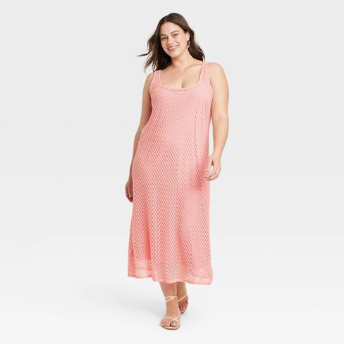 Women's Midi Slip Dress - Universal Thread™ Pink Xl : Target