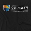 Guttman Community College Distressed Primary Logo Kids T-Shirt For Youth Black - 2 of 4