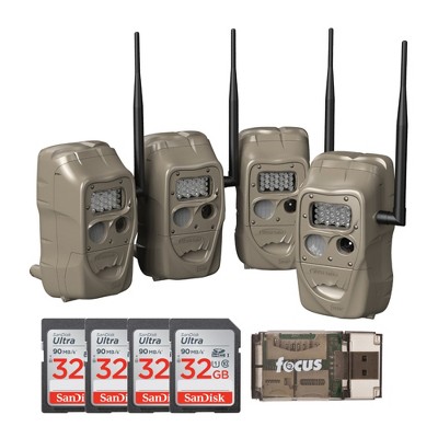 Cuddeback CuddeLink J Series 20MP Trail Camera (4pk) w/ Four SD Cards and Reader