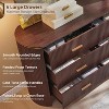 6 Drawer Dresser for Bedroom, 53.9" Wide Drawers with Gold Handles, Curved Profile, Wood Storage Dressers Organizer for Living Room - 3 of 4