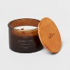 Lidded Amber Glass Jar Crackling Wooden Wick Fennel and Pine Candle - Threshold™ - image 3 of 3