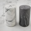 Urban Sombrero Vintage Salt and Pepper Shakers Set - Marble Finish, Refillable, Rustic Stoneware - 2 of 4
