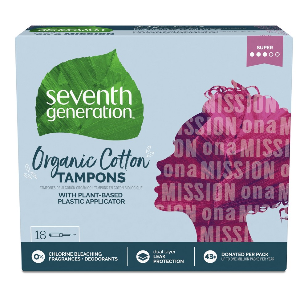 UPC 732913451098 product image for Seventh Generation Tampons with Comfort Applicator Super - 18ct | upcitemdb.com