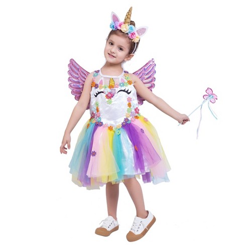 Kids Unicorn Deluxe Halloween Costume Set Target