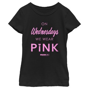 Girl's Mean Girls On Wednesdays We Wear Pink Official Logo T-Shirt - 1 of 4