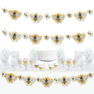 Big Dot of Happiness Little Bumblebee - Bee Baby Shower or Birthday Party DIY Decorations - Clothespin Garland Banner - 44 Pieces - 1 of 4