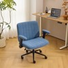 Karl Home | Speckled Chenille Swivel Chair With Flip-Up Arms For Cross-Legged - 3 of 4