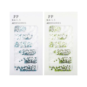Unique Bargains Flat Bottom Style Rhinestone Nail Supplies 2PCS - 1 of 4